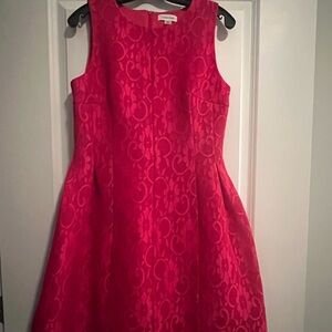 Elegant Pink Sleeveless Women’s Lace Dress